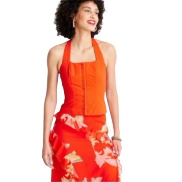 Future Collective Jenee Naylor Halter Top - Picture 1 of 6